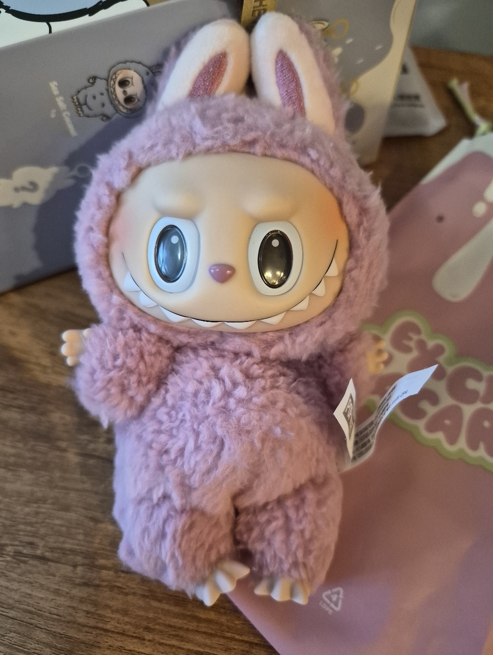 Exciting Macaron Labubu Lychee Berry Plush Pendant - Picture 4 of 13